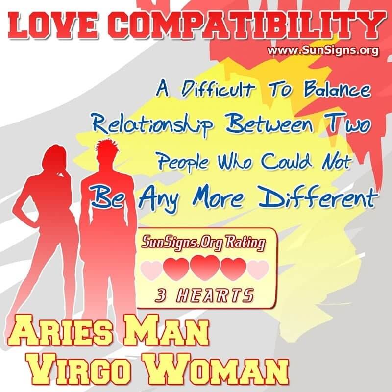 Aries Man And Virgo Woman Love Compatibility Sun Signs