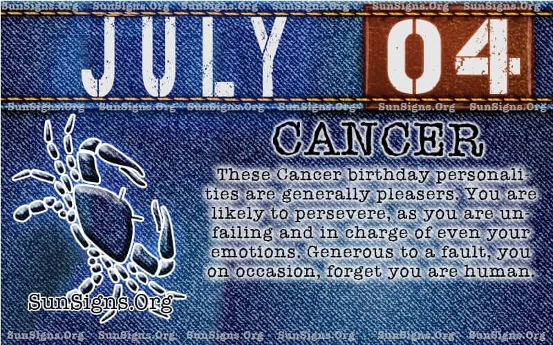 July 4 Birthday Horoscope Personality Sun Signs