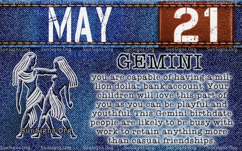 May 21 Birthday Horoscope Personality Sun Signs