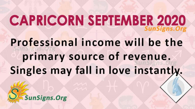 Capricorn September Monthly Horoscope Predictions Sunsigns Org