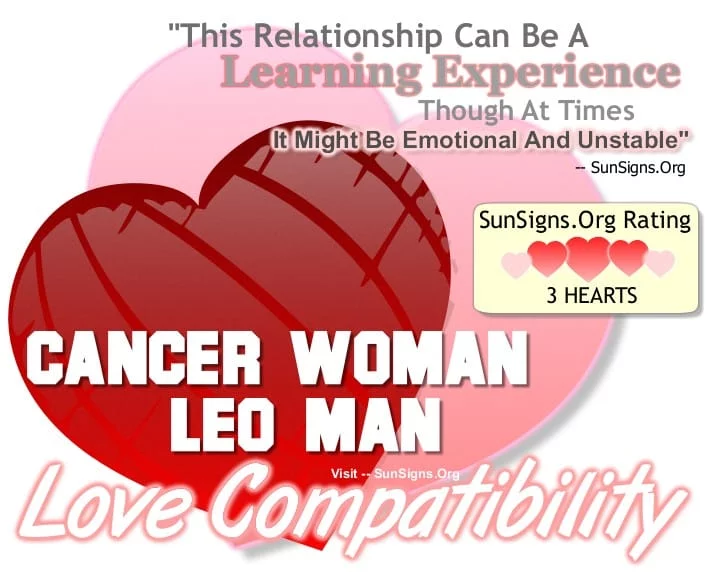 Cancer Woman Leo Man