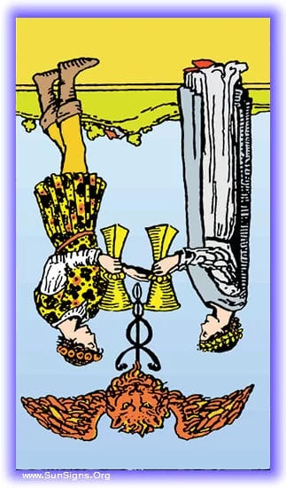 two of cups reversed