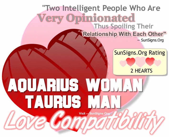 Aquarius Vrouw Stier Man Liefdescompatibiliteit