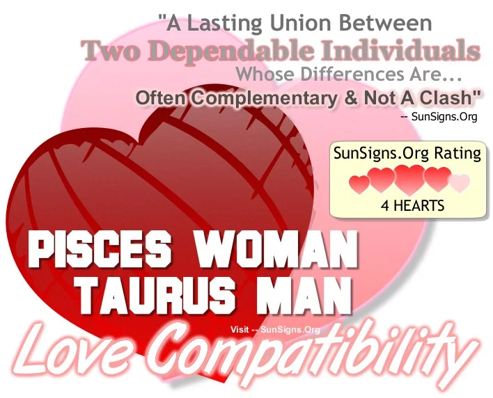 pisces woman taurus man