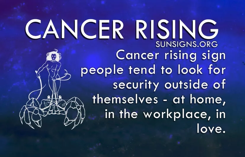 Cancer Rising people are introverts and take a quite while to warm up to someone.