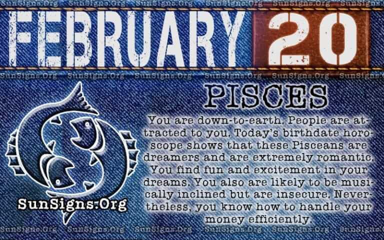 February 20 Zodiac Horoscope Birthday Personality | SunSigns.Org