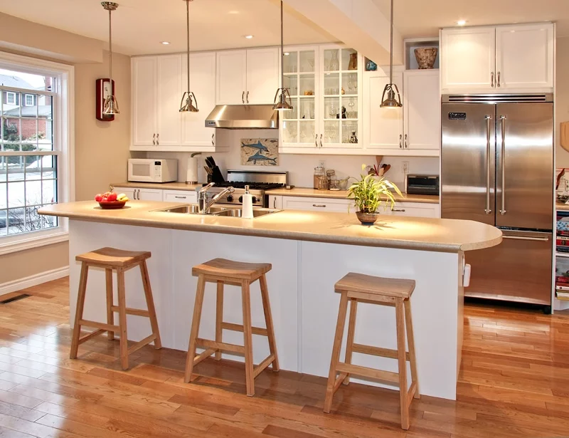 A kitchen that is warm and inviting