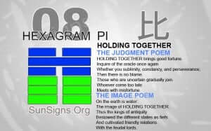 I Ching 8 meaning - Hexagram 8 Holding Together