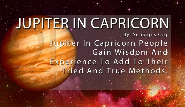 The Jupiter In Capricorn