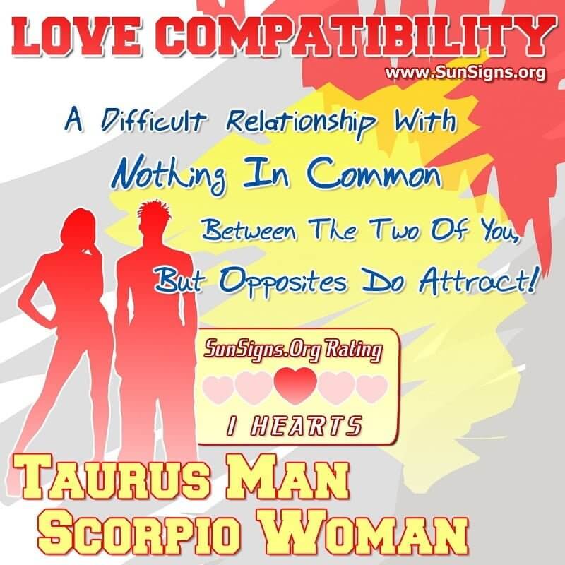 Taurus Man Scorpio Woman Compatibility In Love Life And Sex | My XXX ...