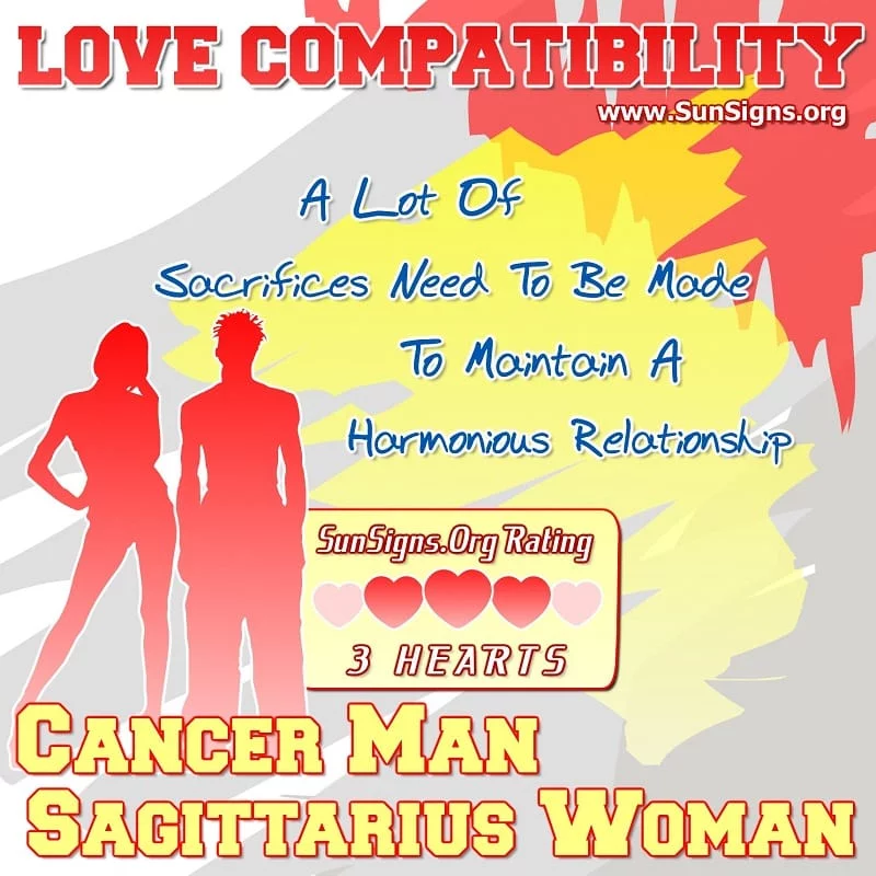 Cancer Man And Sagittarius Woman Love Compatibility