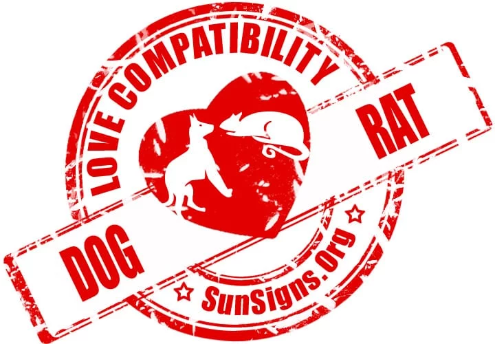 The Chinese zodiac dog and rat in a relationship, actually make a pretty decent couple.