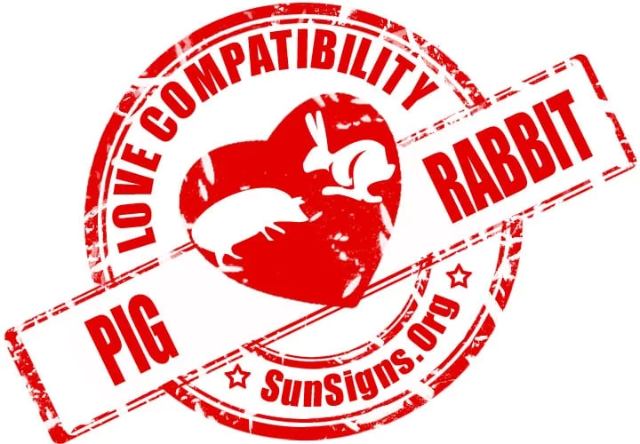 The Pig and Rabbit compatibility is very well matched for a wide variety of relationships.