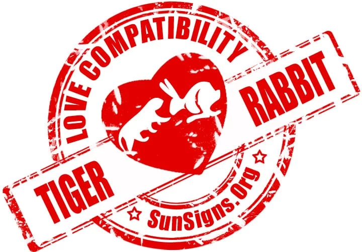 The two Chinese zodiac signs of the tiger and the rabbit could have a romantic relationship that might be lacking balance. 