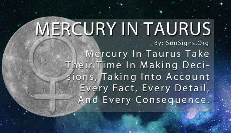 Mercury In Taurus