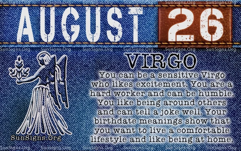 august 26 virgo birthday calendar