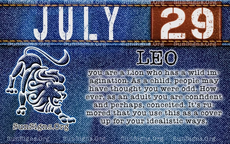 29 luglio leo calendario di compleanno