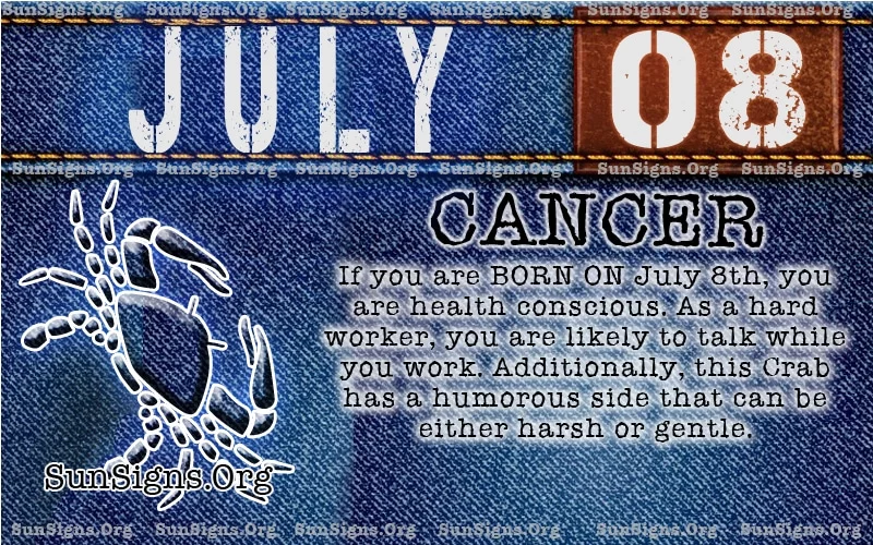 8 juli cancer birthday calendar