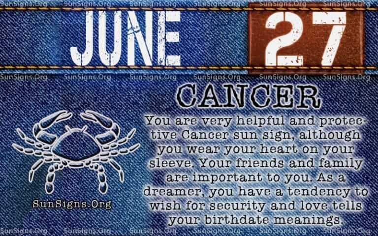 June 27 Zodiac Horoscope Birthday Personality - SunSigns.Org