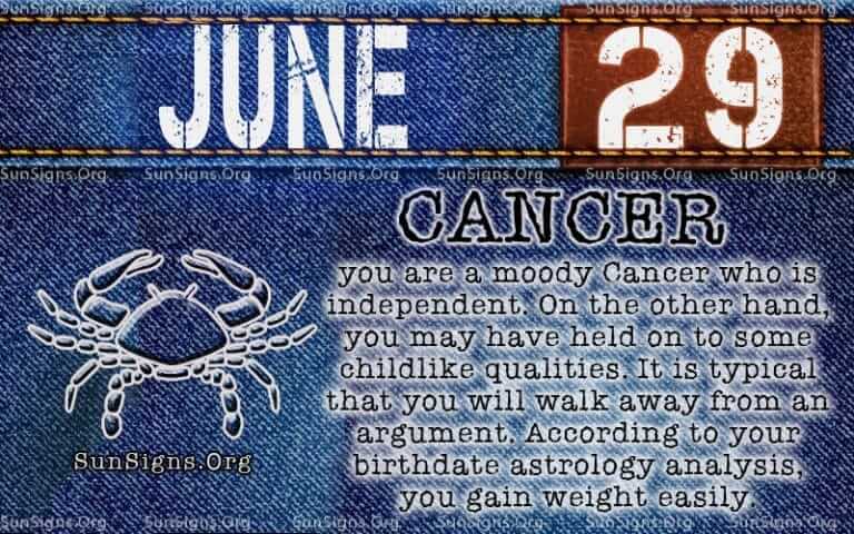 June 29 Zodiac Horoscope Birthday Personality SunSigns Org