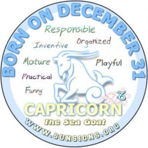 what is your zodiac sign if your birthday is december 31st