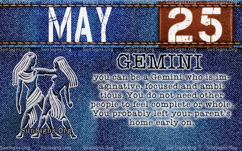 May 25 Zodiac Horoscope Birthday Personality