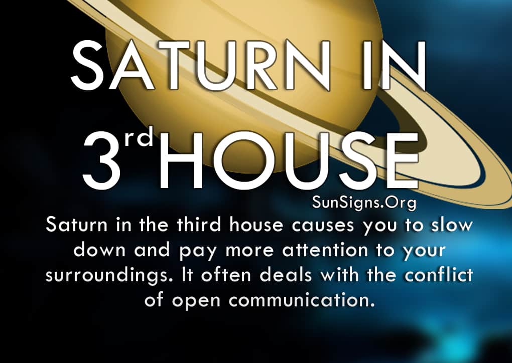 Saturn In 3rd House Meaning Trust Yourself SunSigns Org