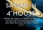 saturn in 4th house vedic astrology