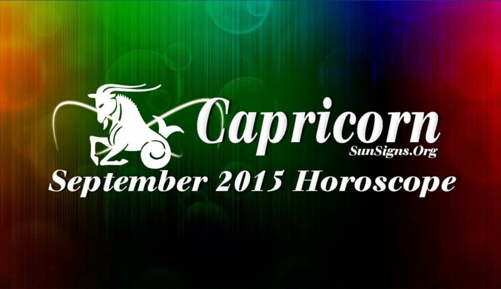 September 2015 Capricorn Monthly Horoscope