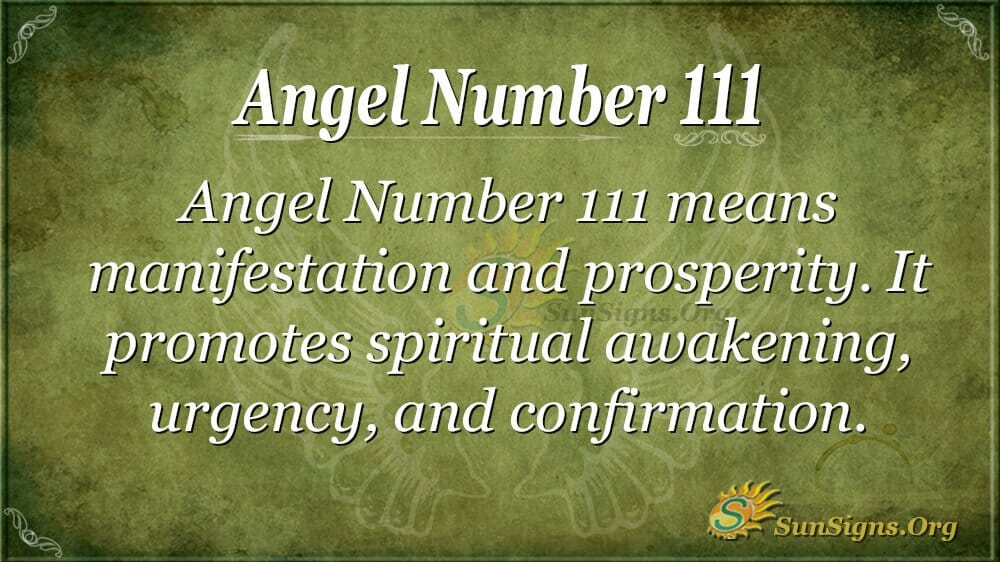 Angel Number 111 Meaning Why Are You Seeing 111 SunSigns Org