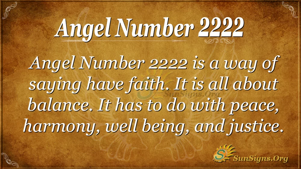 Numéro d'Ange 2222