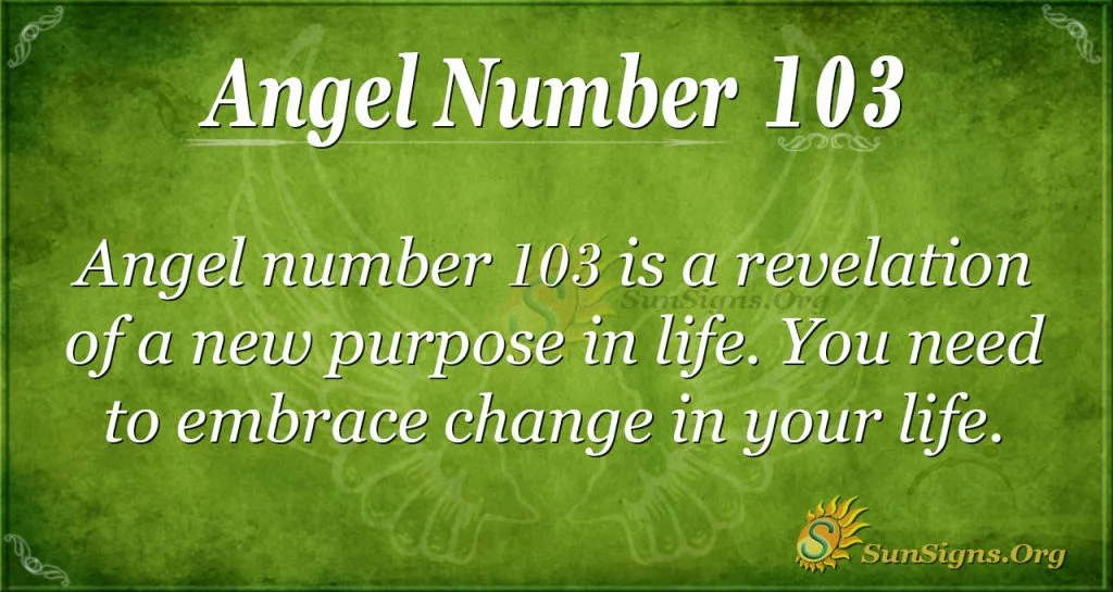 Angel Number 103