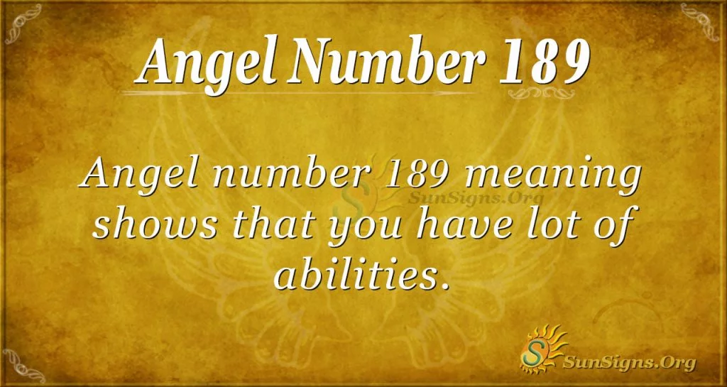 angel number 189