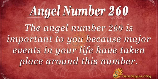 Angel Number 260