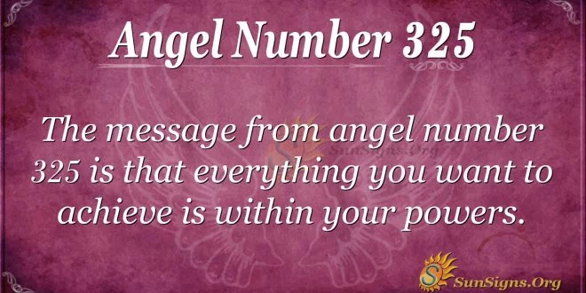 Angel Number 325