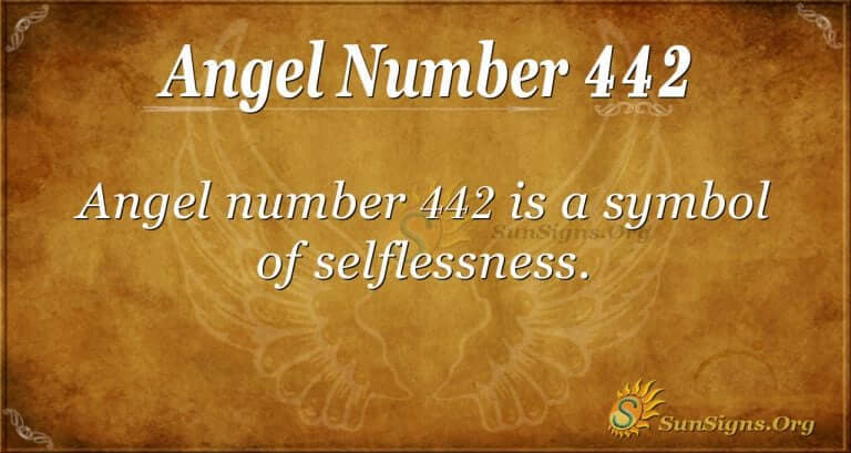 442 angel number sun signs