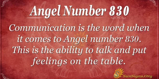 angel number 830