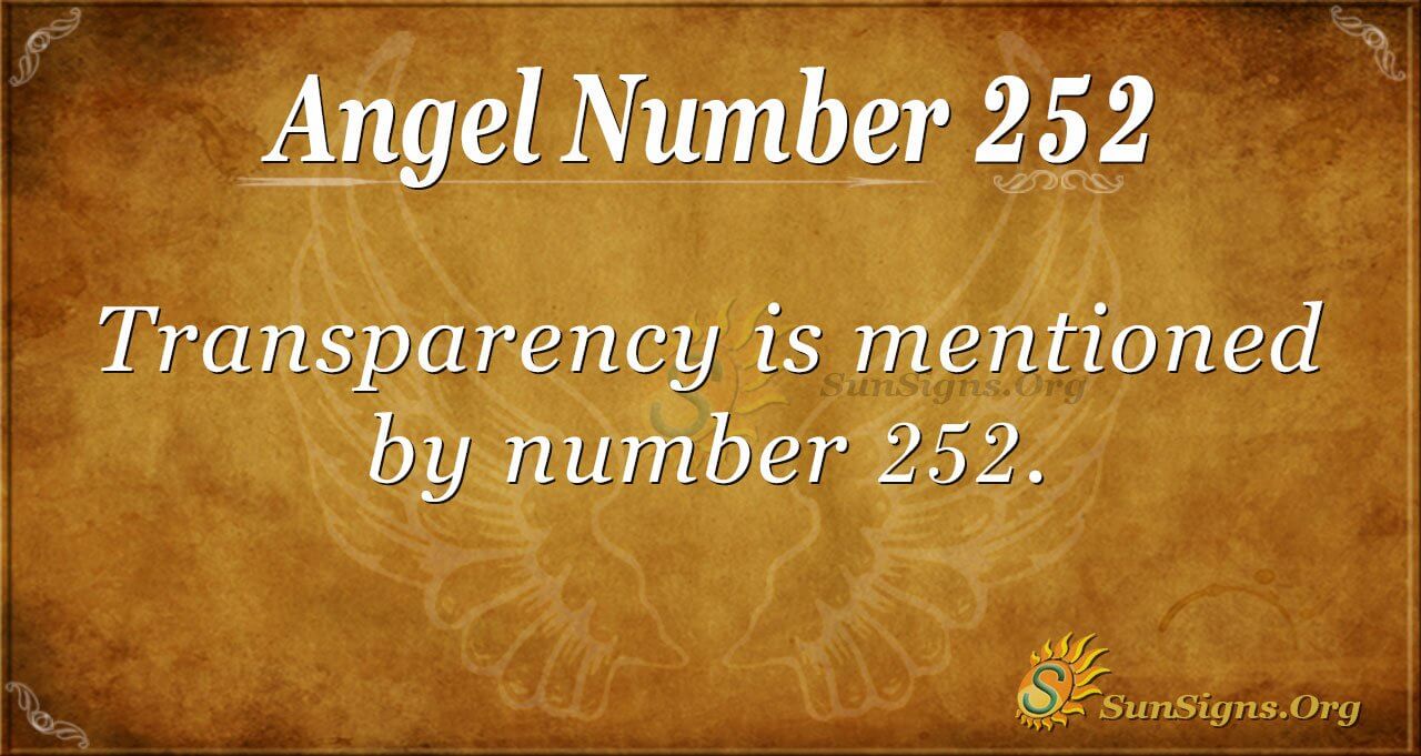Angel Number 252 Meaning Sunsigns Org