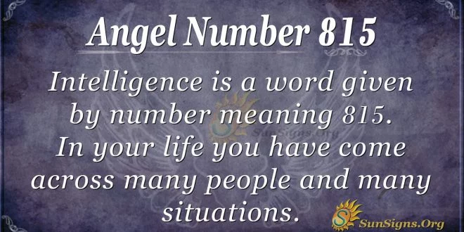 angel number 815