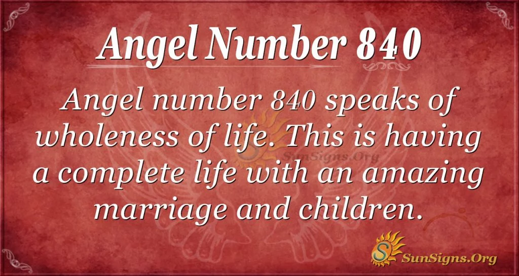 angel number 840