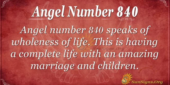 angel number 840