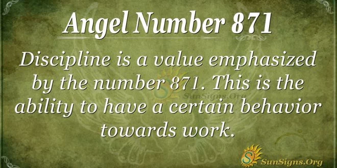 angel number 871
