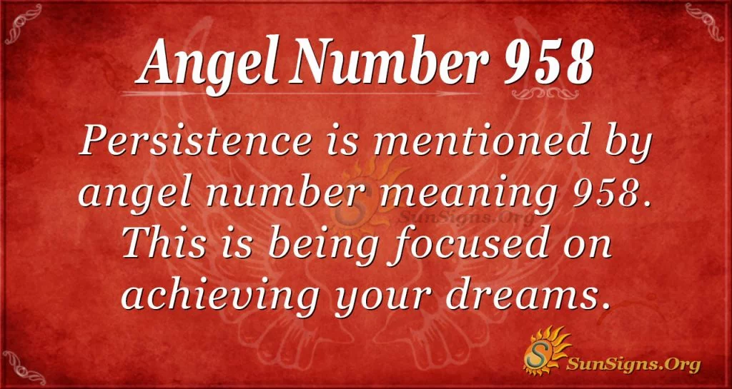angel number 958