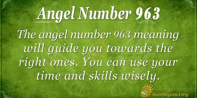 angel number 963
