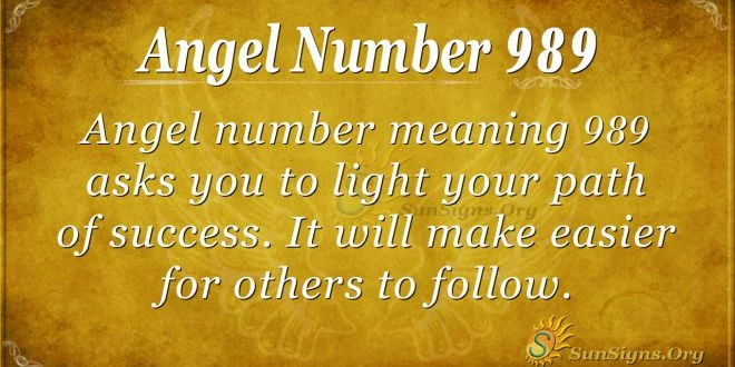 angel number 989