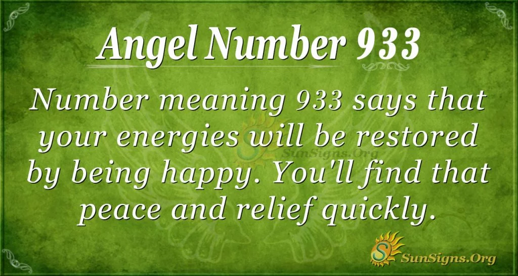 Angel numero 933