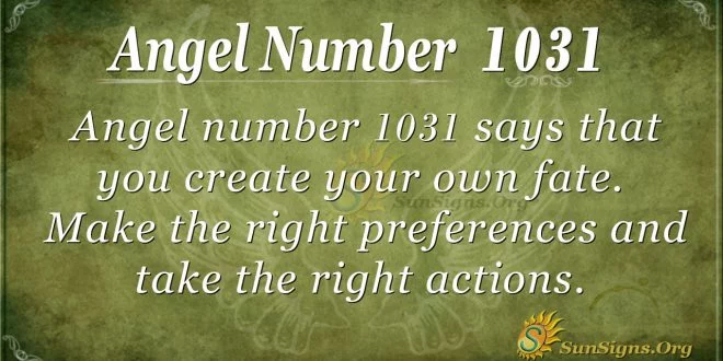 angel number 1031