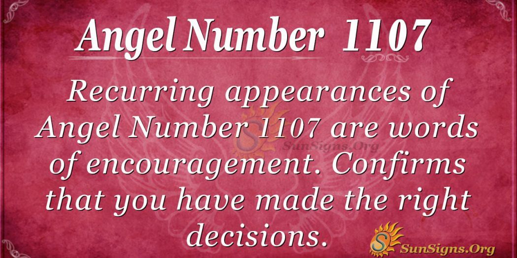 1107 angel number meaning love