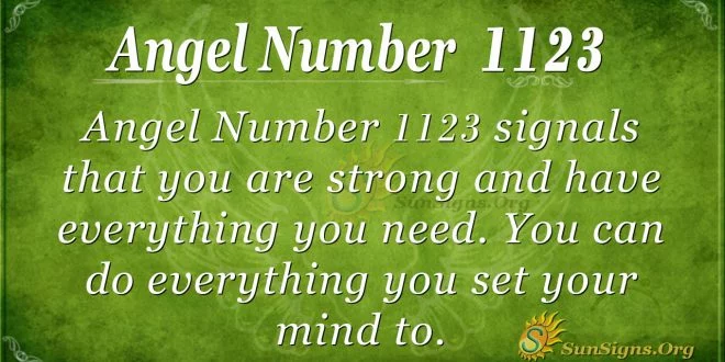 angel number 1123