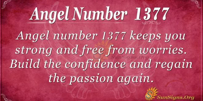 Angel Number 1377